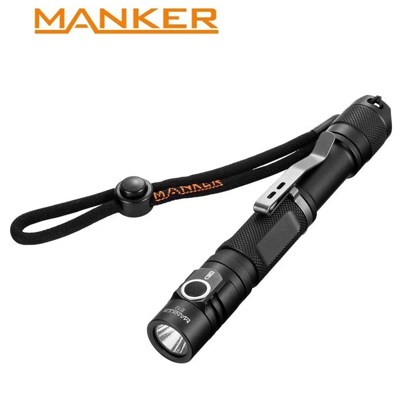 Светодиодный тактический фонарь MANKER E12 650 лм 2 батарейки АА светодиодный CREE V5 2X AA