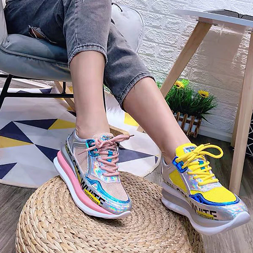 

ROSSTYLE Women Casual Shoes Women Breathable High Quality Round Toe Shoes Spring&Summer Women Lace-up Sneakers Shoes Size 40 M8