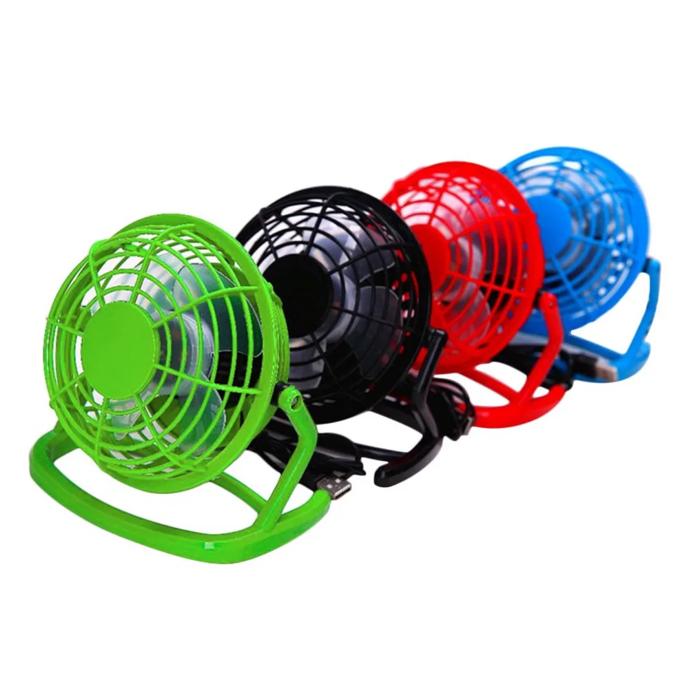 

4-Inch Mini Portable USB Fan Handheld Desk Cooling Fan 2900RMP 4 Blades Round Home Office Computer Fan Business Gift