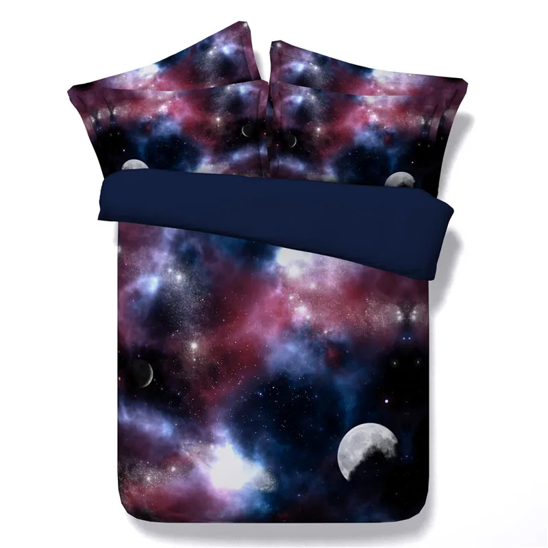 

Moon Star Galaxy bedding sets twin full queen king size Universe Outer Space 3/4pc 3d duvet cover set pillowcases Girls boys