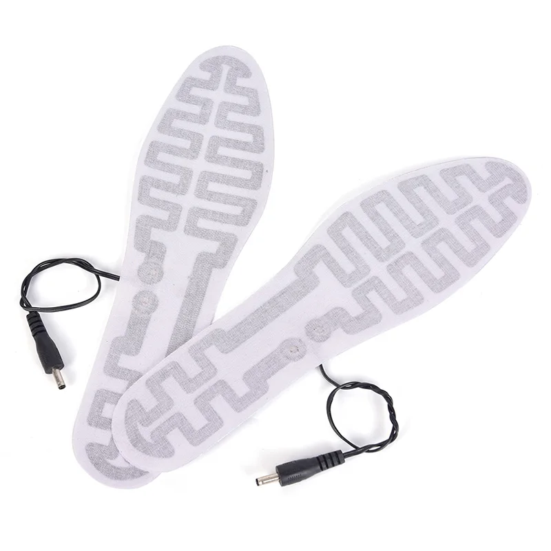 Одна пара USB стельки с подогревом для женщин и мужчин, нагревательный элемент из углеродного волокна для обуви, водонепроницаемая нагревательная пленка, зимний утеплитель для ног