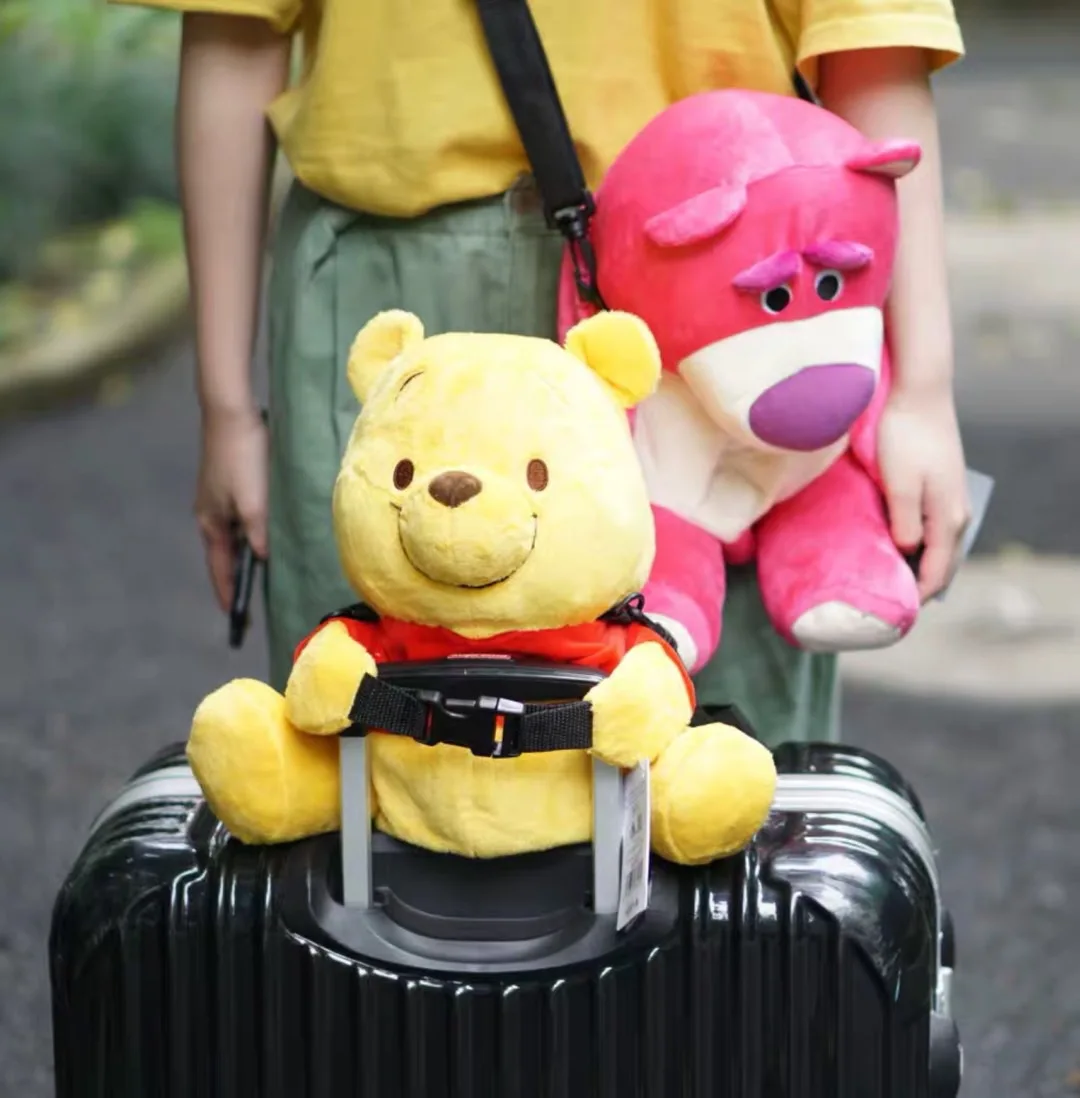 Милый мультфильм Винни клубника медведь плюшевые игрушки рюкзак мягкие чучела Животные Кукла путешествия рюкзак сумки кукла подарок на день рождения