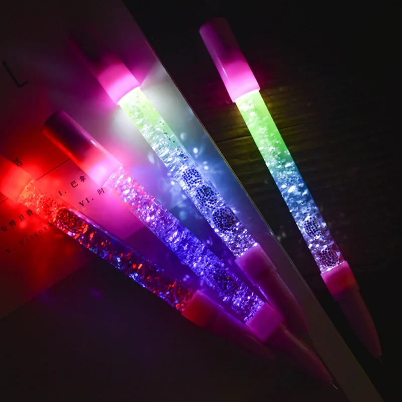 Fancy Luminous Fairy Light Gel Ink Pen Lovely Paillette Liquid Colorful Drift Quicksand Magic 0