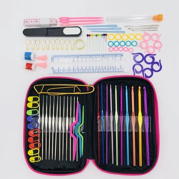 

100PCS/Set Crochet Hooks Knitting Needles Set Sweater Weaving Tools Kit Set Sewing Accessories With Storage Box Hand Crochet