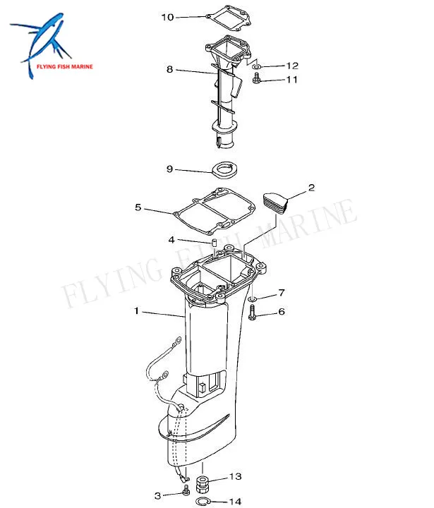 Подвесной двигателя 63V-45113-A1 Верхняя часть корпуса прокладка для Yamaha 2-Stroke 9.9hp 15hp моторная лодка Бесплатная доставка