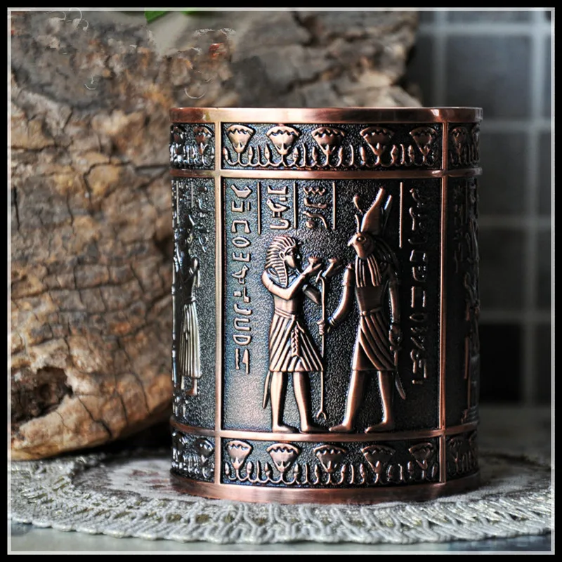 Ceny Stojak na długopisy rycerz biurka długopis metalowy organizer klasyczny Retro ozdoby kreatywne prezenty ElimElim