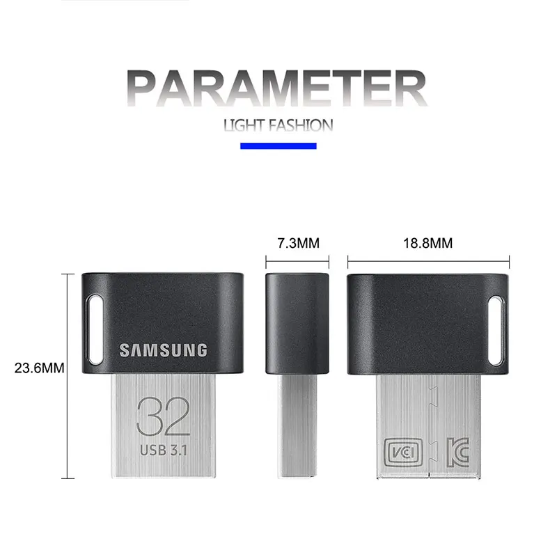 SAMSUNG USB 3,1 флеш-накопитель 128 ГБ 256 ГБ 300 МБ/с./с металлический мини-накопитель 32 Гб 64 Гб 200 МБ/с./с флеш-накопитель U диск FIT Plus