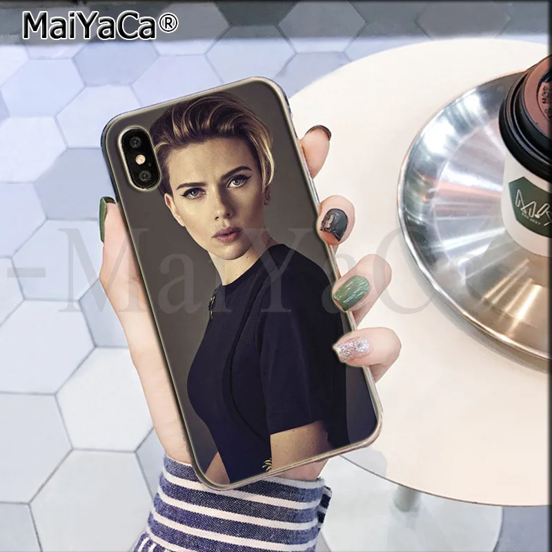 Оригинальный чехол MaiYaCa Scarlett Johansson для телефона iPhone 8 7 6 6S Plus X XS max 10 5 5S SE XR Coque