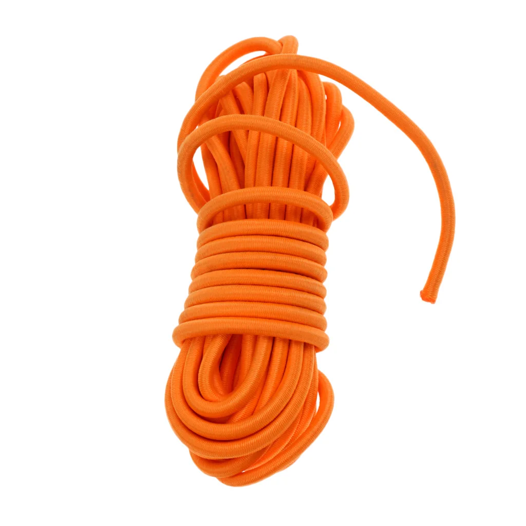 4mmx5m Elastic Bungee Rope Shock Cord Tie Down for Boat Trailer Kayaking Yatch Camping Climbing Caravans Equipment Accessories
