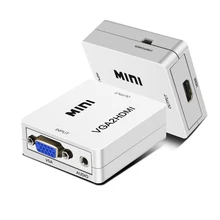 Горячий VGA2HDMI мини преобразователь из VGA в HDMI с 1080P Аудио разъем адаптера для ноутбука ПК для HDTV проектора
