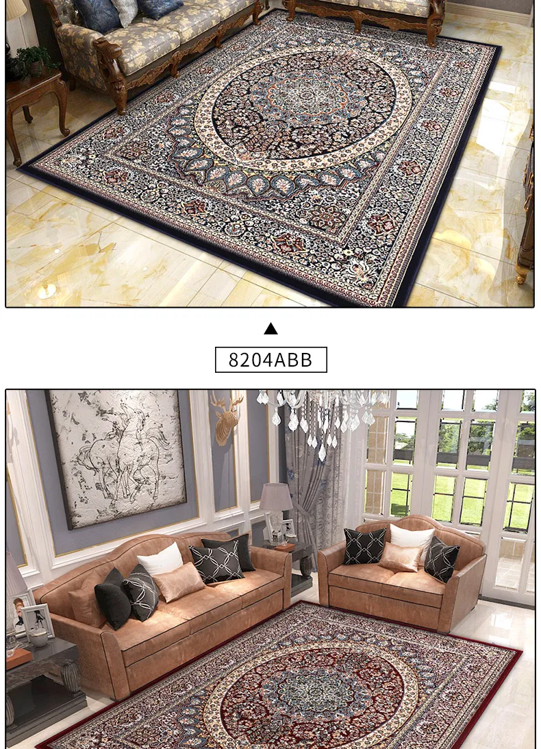 Иранские ковры для гостиной, толстый полипропиленовый ковер для спальни, домашний диван, журнальный столик, напольный коврик для кабинета, коврики и ковры