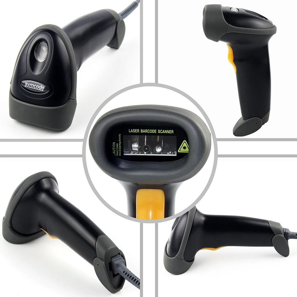USB Автоматический сканер штрих кода Symcode 1D лазерный проводной Handfree считыватель
