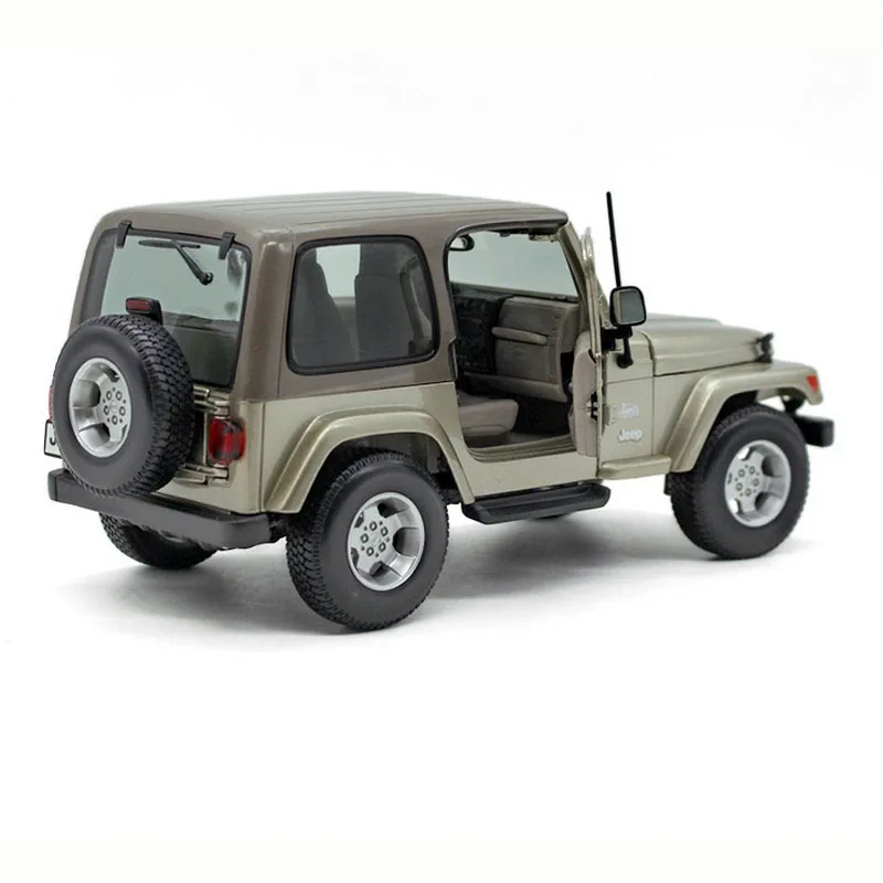 Коллекция 1/18 модели игрушек Jeep Wrangler цвета хаки литой родстер автомобиль новый