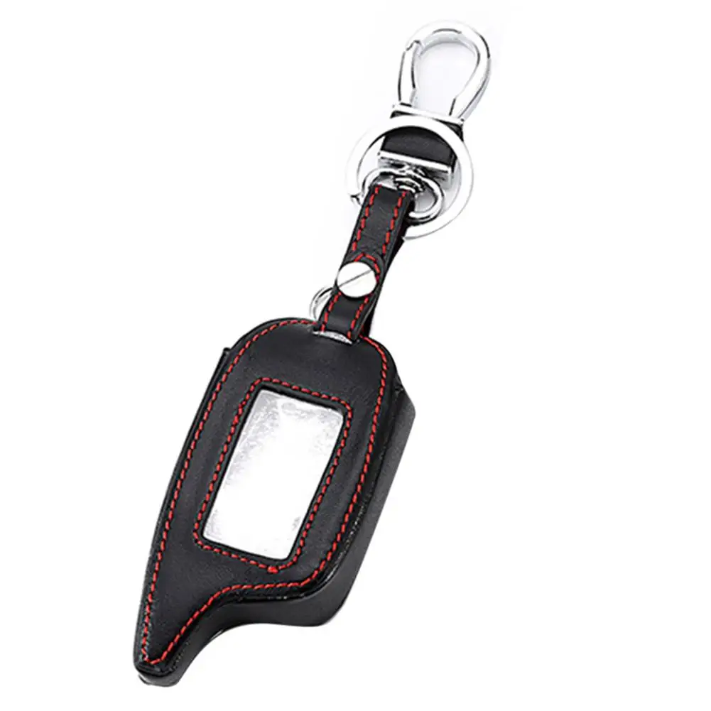 

M7 1pc Leather Car Remote Control Caes Keychain Russian Version Alarm System Key Cover For Magicar 6/7/8/9 Remote Control Shell