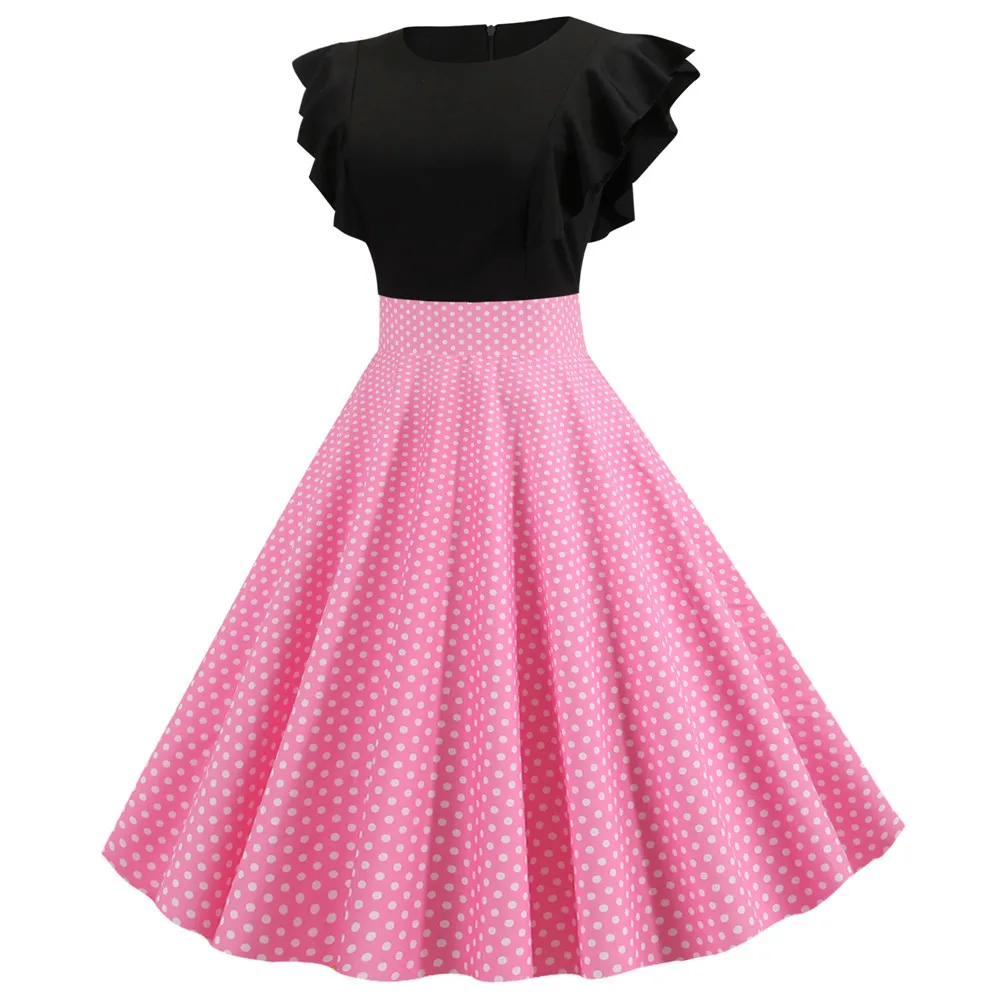 Женское летнее платье, Ретро стиль, 50s 60 s, рокабилли пинап, вечерние платья размера плюс, повседневное элегантное цветочное офисное платье