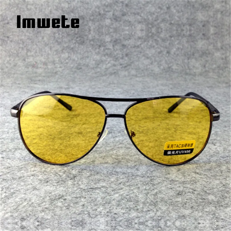 Imwete Polarized Sunglasses Men TAC HD Sun Glasses Female Male Night Vision Driving Glasses Goggles UV400 Yellow Lens Eyeglasses