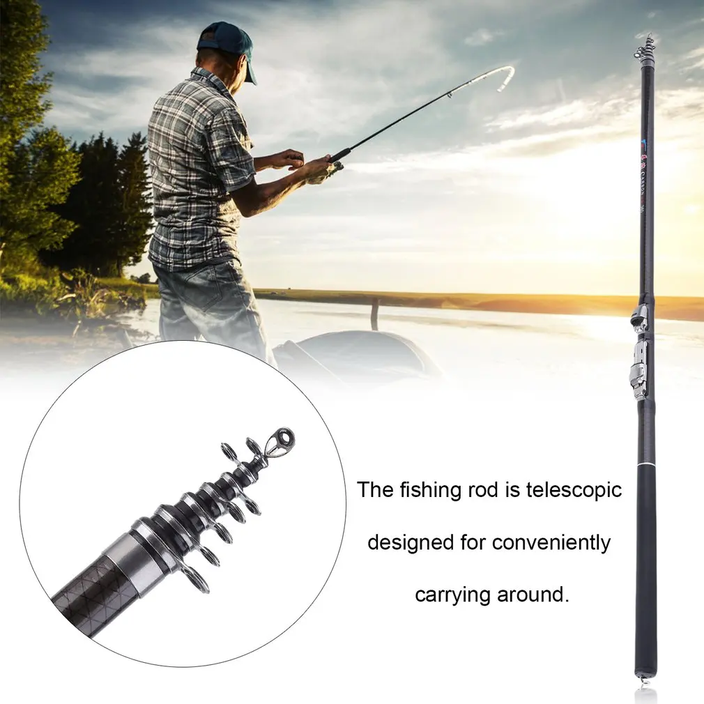 OUTAD 2.7M/3.6M Portable Metal Fishing Rod Folding Adjustable Rod