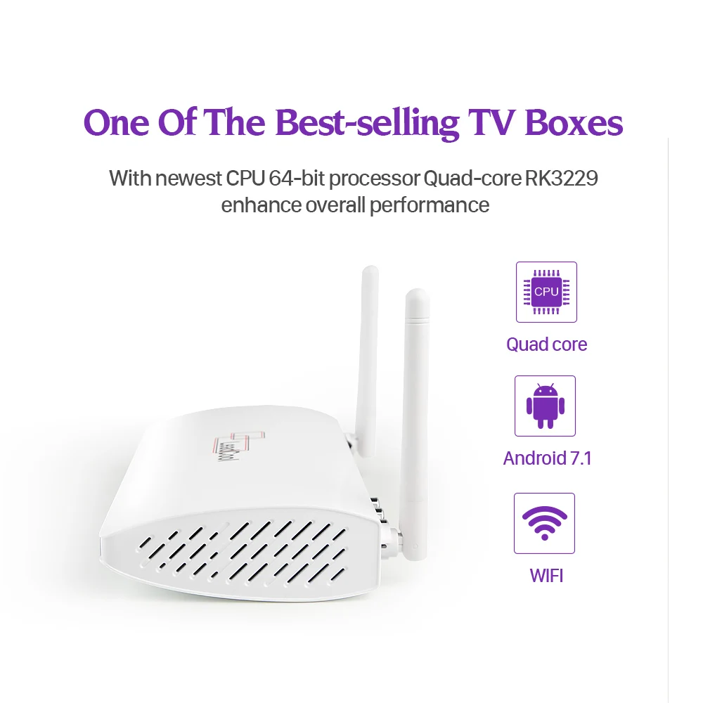 Leadcool SUBTV 4K IPTV France Box Android 7.1 RK3229 with 1 Year IPTV Subscription Arabic French Belgium Netherlands Spain IP TV