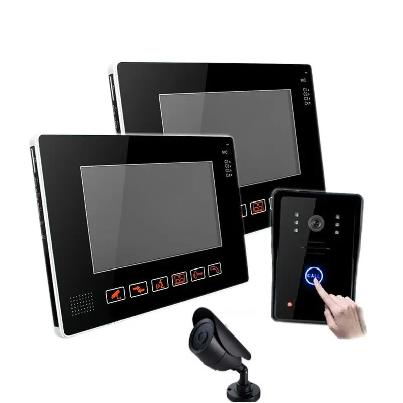 9 TFT LCD Wired font b Video b font font b Audio b font Intercom Doorbell