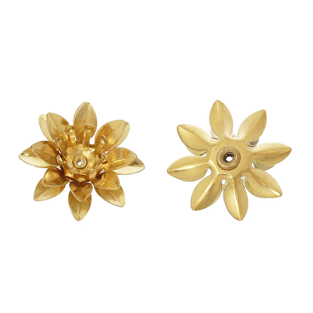 

DoreenBeads Brass Beads Caps Flower Stamping Filigree Brass Tone (Fit 6mm Beads) 17mm( 5/8") x 17mm( 5/8"), 20 PCs