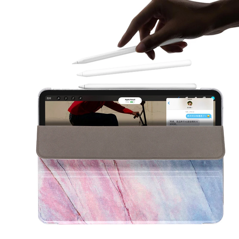 Для iPad Pro 11 чехол 2018 ультра тонкий Мрамор из искусственной кожи Funda Магнитный