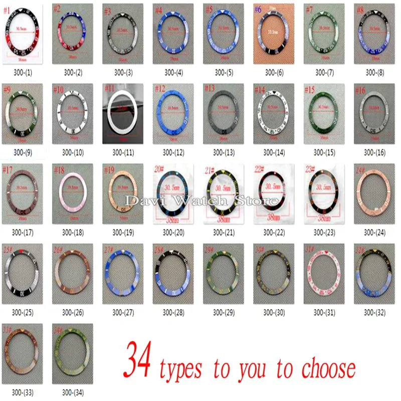 38 мм красная черная синяя зеленая керамическая/титановая вставка для 40 GMT