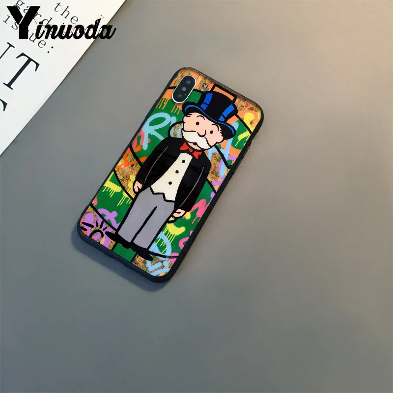Черный чехол Yinuoda из ТПУ с мультипликационным долларом для Apple iPhone 8 7 6 6S Plus X XS MAX 5 5S