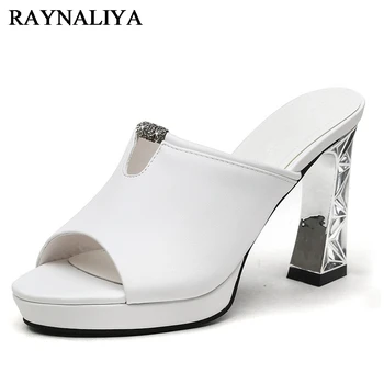 

2018 Hot Sexy Sandals Women Party Wedding Shoes High Heels Open Toe Rhinestone Summer Slipper Ladies Shoes YG-A0106