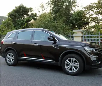 

Car Side Door Body Trim stainless steel For Renault Koleos 2017 2018 Molding Plate Cover Sticker Glossy Silver Accessories