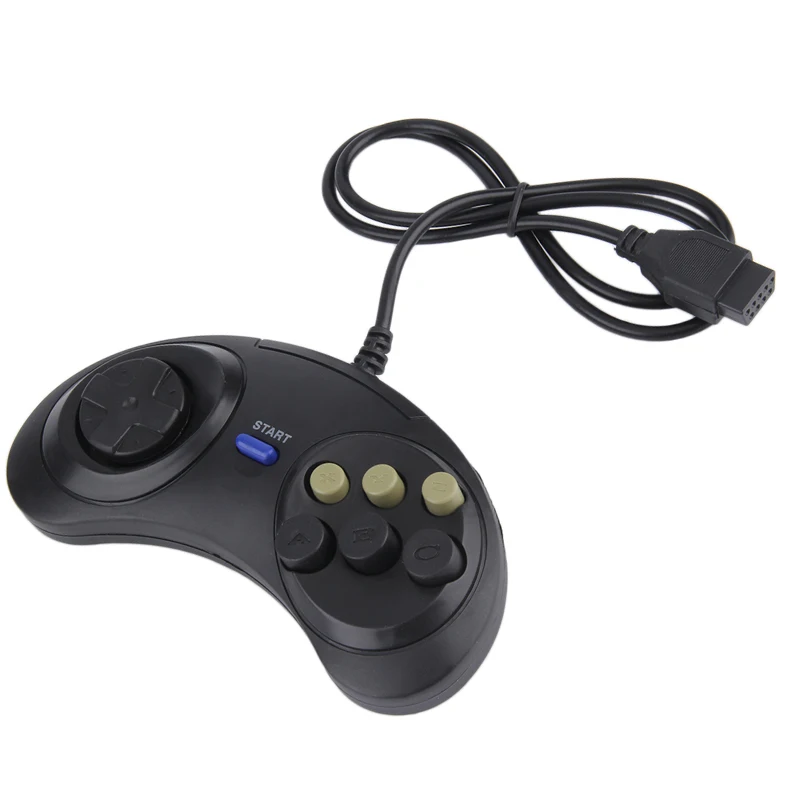 Classic Retro 6 Buttons Wired Handle Game Controller GamePad JoyStick Joypad for SEGA MD2 PC MAC