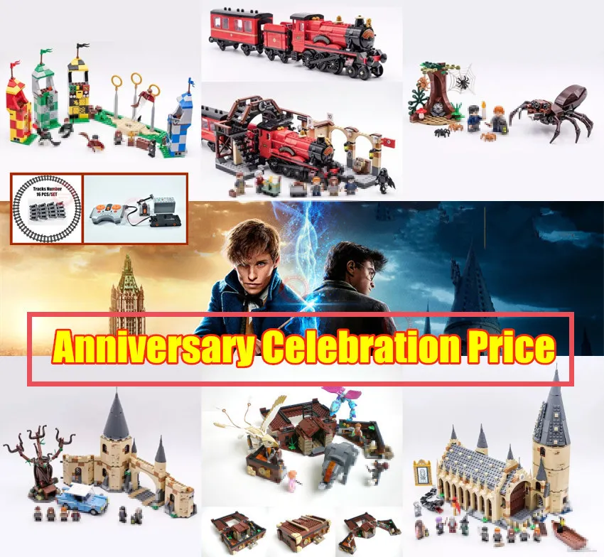 

New Hogwarts harry potter fit legoings fantastic beasts technic power function figures Building Block brick Toy 75952 75954 gift