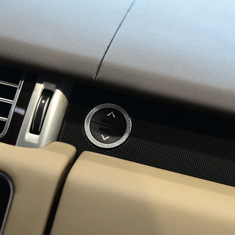 

Co-pilot storage box button ring Trim For Land Rover Range Rover Sport Vogue ABS Chrome Accessories Car Styling 2017