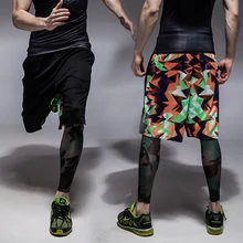 New arrival Men outdoor sports basketball running jogging shorts Camouflage sports fitness sports running shorts free shipping