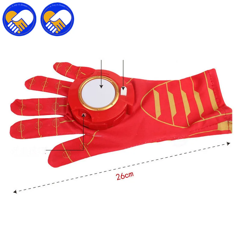The Avengers Iron Man Glove Action Figure Launchers Suitable Spiderman Costume with Music and LED Light Ironman Kids Toys