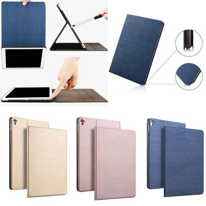 

Wood Grain Flip Case for iPad Pro 9.7 Ultra Thin Foldable Stand Leather Case for Apple ipad pro 9.7 inch Smart Cover