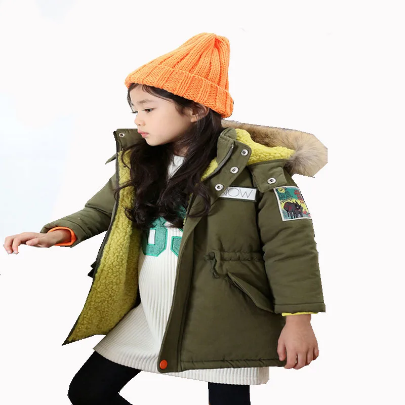 

2018 New Children cotton warm winter coat Infants plus thick velvet padded jacket baby Girls Keep warm Cotton outwear