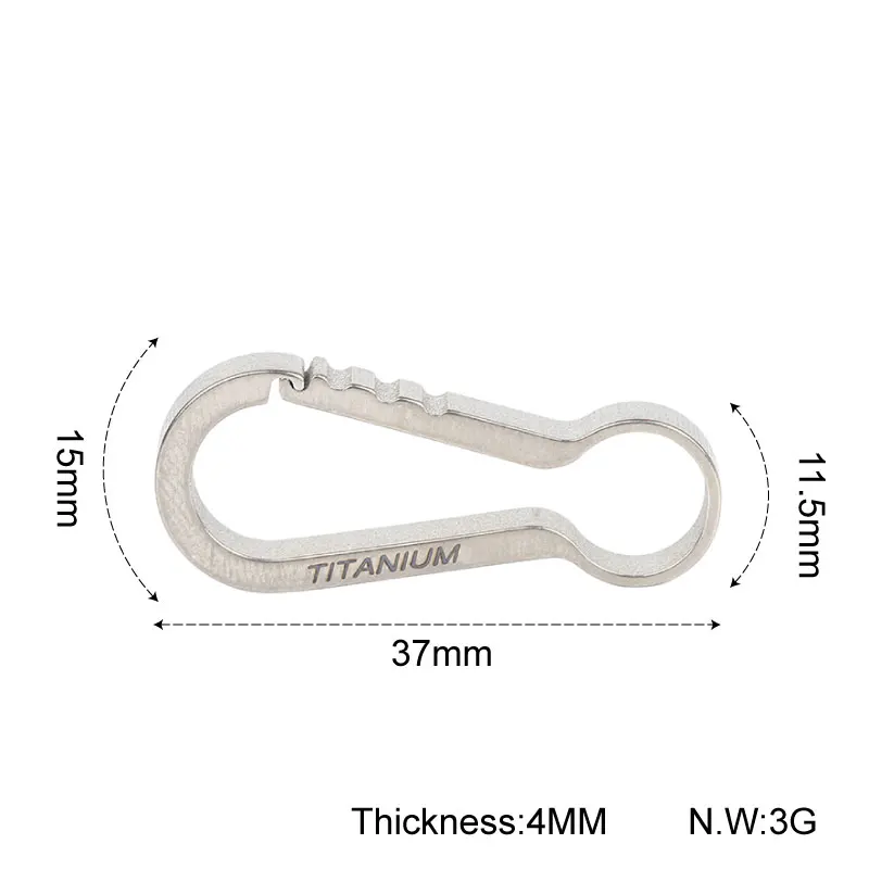 Tiartisan Titanium Mini High Loading bearing Carabiner Outdoor Hook EDC Tool keychain
