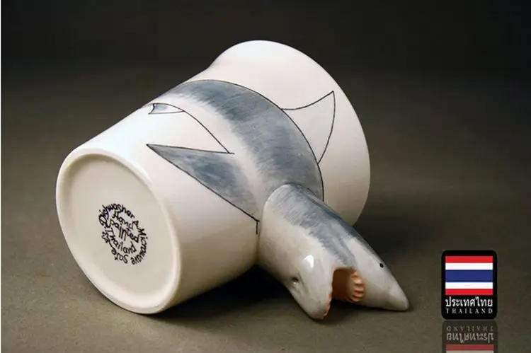 Креативная 3D Трехмерная ручная роспись Акула керамическая кружка мультфильм морские животные кружка кофейная чашка Подарочная кружка mx6221200