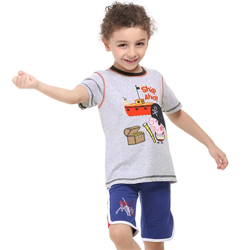 

children T-shirts cotton boys clothes embroidery summer style nova kids clothes casual T-shirts 2016 new arrival C4161