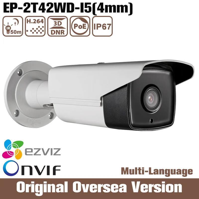 

HIK Oem DS-2CD2T42WD-I5 4mp Ip Network Camera Ir Exir Bullet 1080p Poe English H265 Waterproof Night Onvif uk Rj45 RS