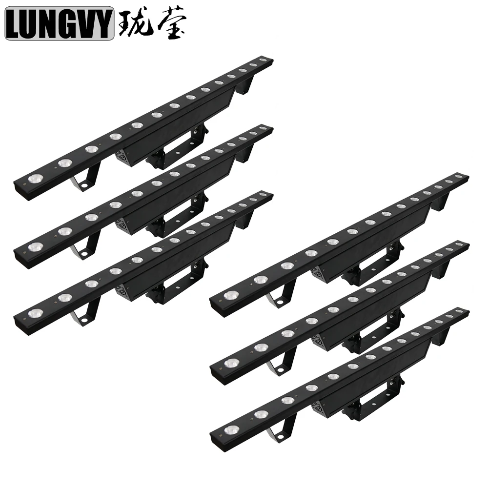 

Free Shipping 6pcs/Lot Hi Brightness Warm White 14x3w Led Wall Washer DMX Control Led Flood Stage Bar Light