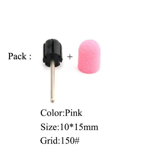 1 шт. шлифовальные колпачки многоразмерные Электрические шлифовальные ленты для ногтей с резиновой пилкой для педикюра Аксессуары Инструмент для дизайна ногтей - Цвет: Pink-1