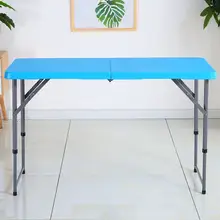 Outdoor stalls folding table simple portable push activity training table rectangular home dining table
