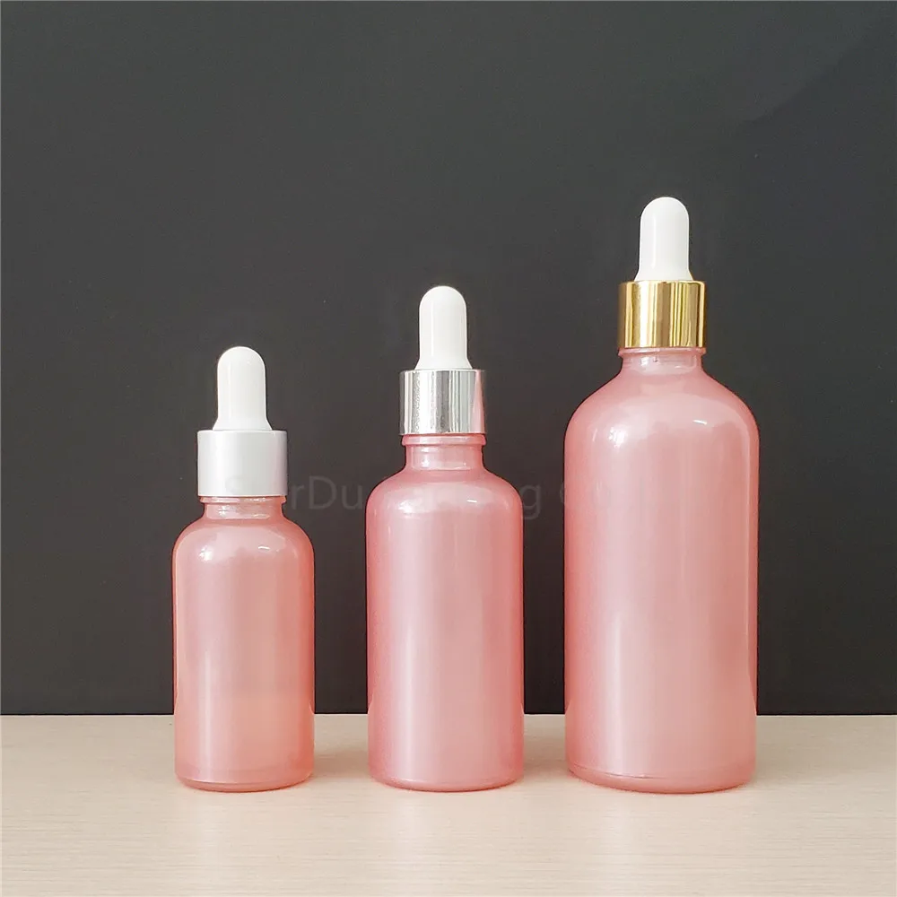 

10pcs/lot 30ml 50ml 100ml glass dropper bottle, 30cc pink essential oil empty bottles