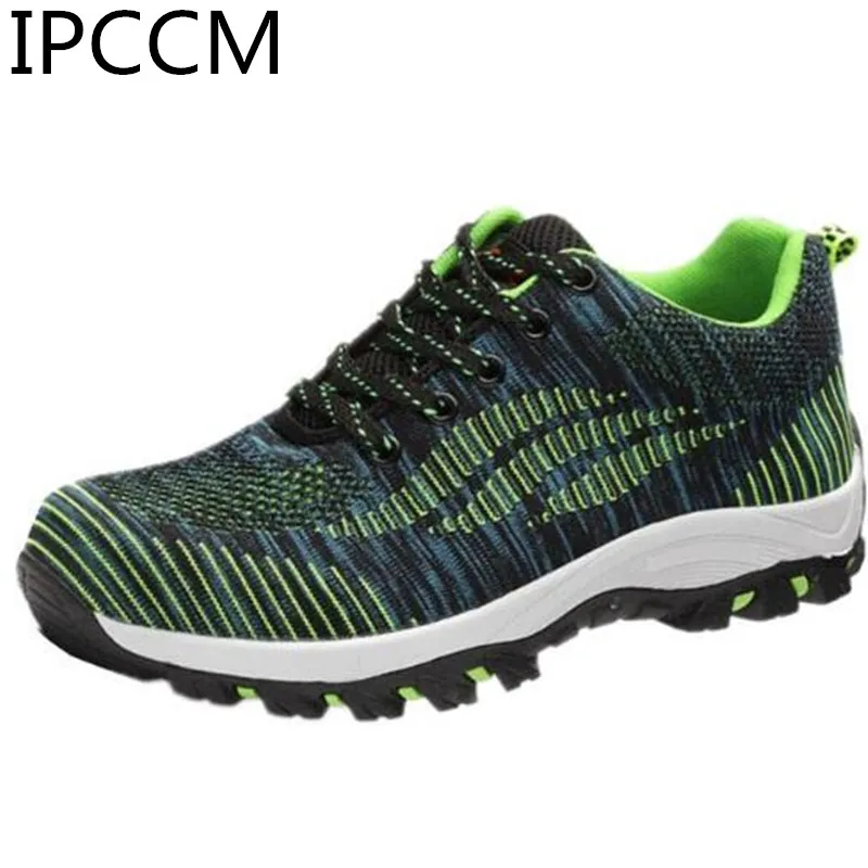 

Men's Casual Safety Breathable Mesh Steel Head Baotou Men's Anti-puncture Labor Insurance Non-slip Wear-resistant Work Shoes