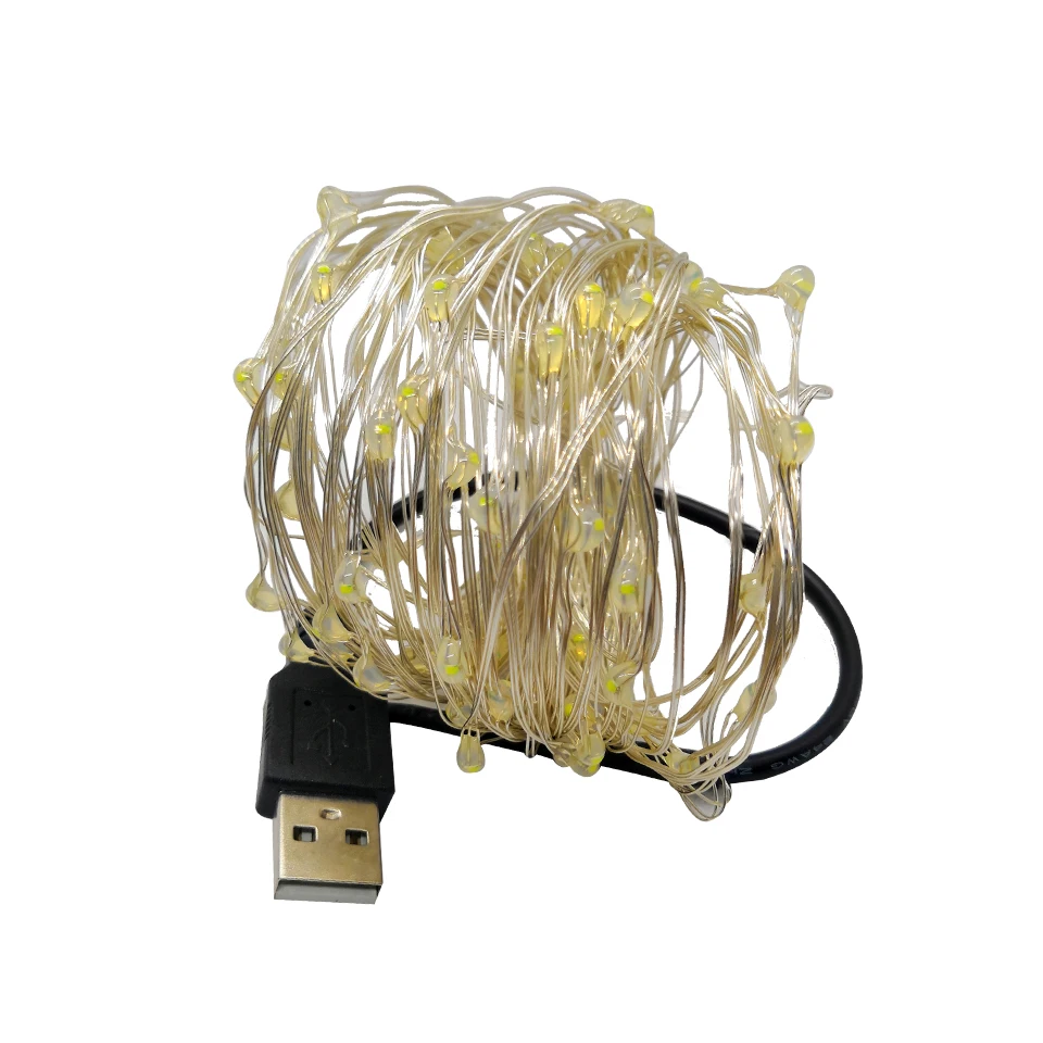 

USB 10-100 LEDs Starry String Lights Mini LED Copper Wire Fairy Light Photo Clip LED Lights for Garland Party Christmas Wedding
