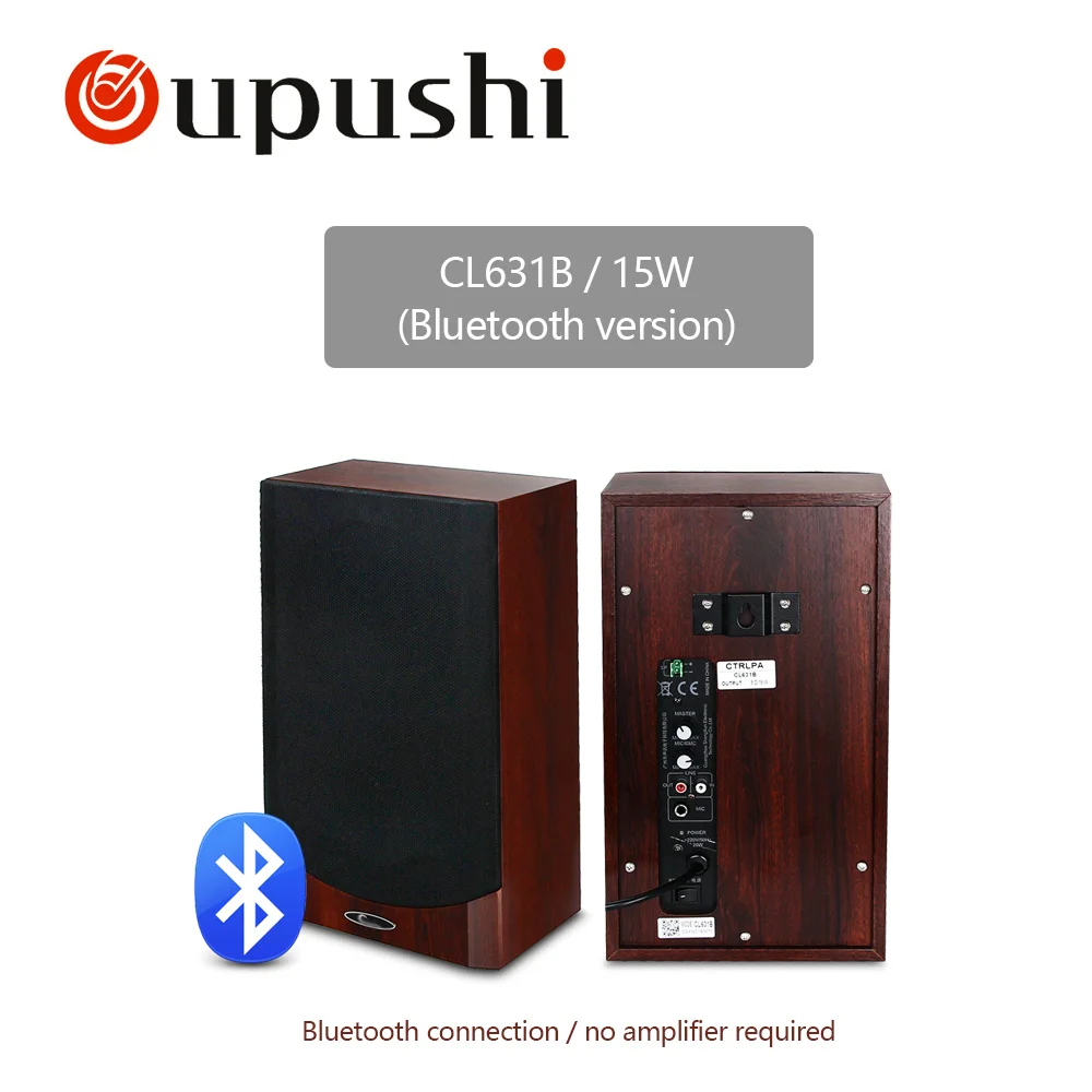 Oupushi PA Системы 15 Вт Bluetooth стены стерео Динамик 2-полосная полный диапазон настенный Bluetooth церковные аудио с усилителем - Цвет: CL631b