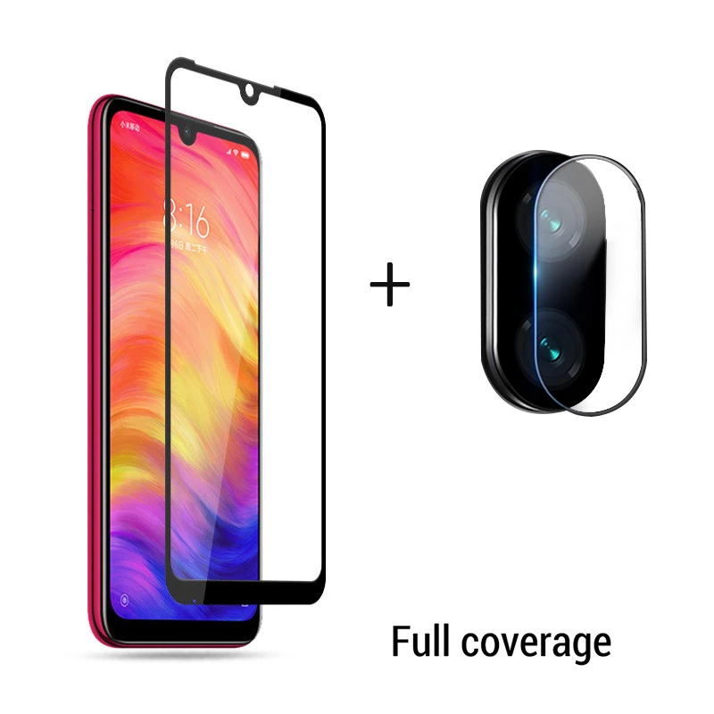 

2 in 1 For Xiaomi Redmi note 7 Screen Protective Glass & Camera len Film Tempered Glass For Redmi Note 7 Pro Screen Protector