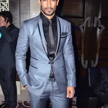 Синий и черный смокинги для жениха итальянский стиль костюм 2 шт. мужские свадебные костюмы для выпускного вечера Костюмы Блейзер masculino индивидуальный заказ