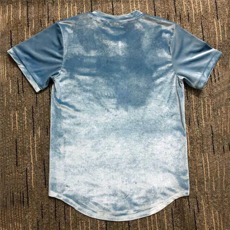 Мужская летняя хлопковая шелковая бархатная ткань футболка хип-хоп нерегулярная молния футболка Топ Мужская удлиненная футболка с